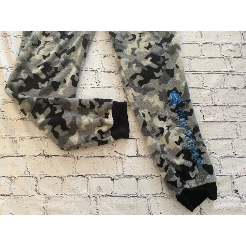 PlayStation Grey Camo Print Controller Symbols All‎ In One Jumpsuit Unisex 13-14